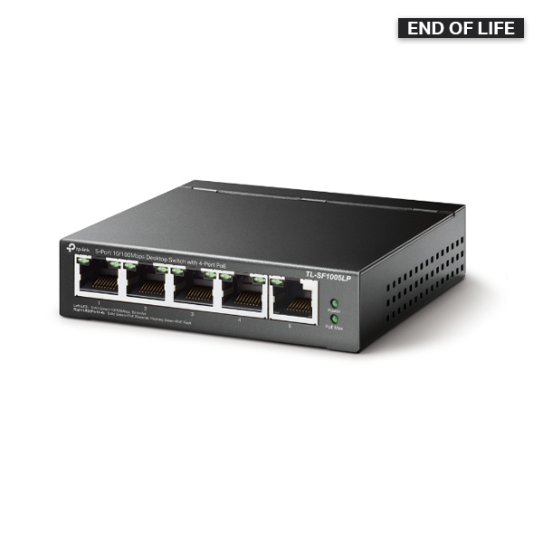 TP-Link-TL-SF1005LP-5-Port 10/100Mbps Desktop PoE Switch with 4-