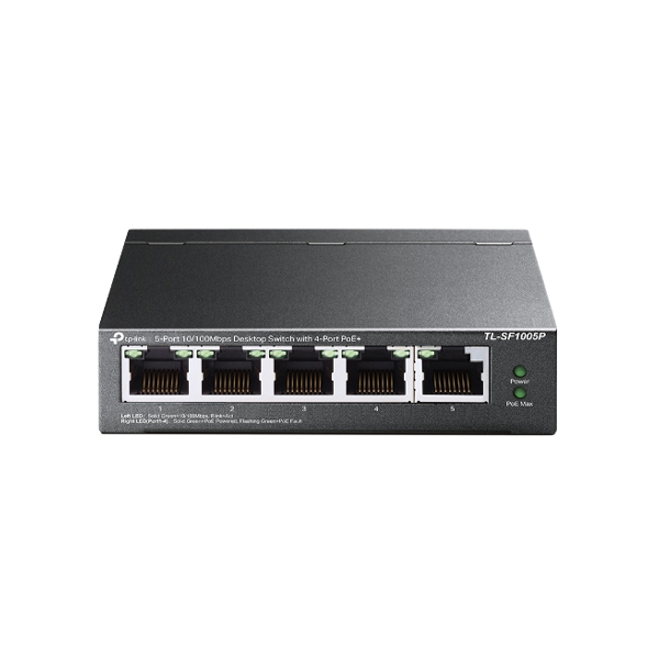 TP-Link-TL-SF1005LP-5-Port 10/100Mbps Desktop Switch with 4-Port
