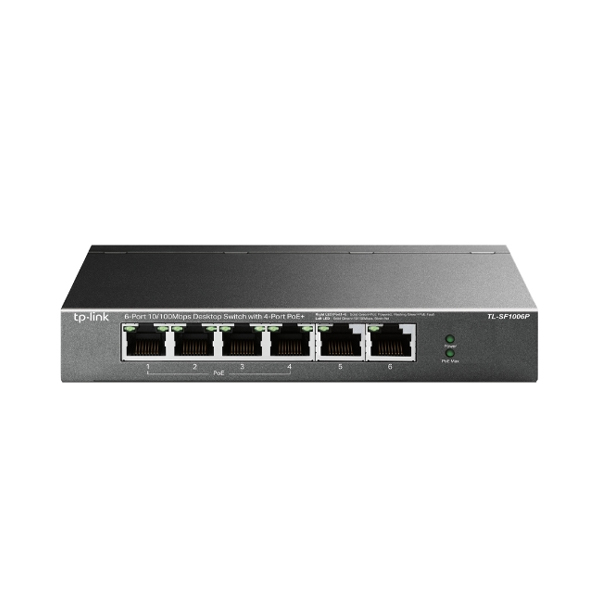 TP-Link-TL-SF1006P-6-Port 10/100Mbps Desktop Switch with 4-Port