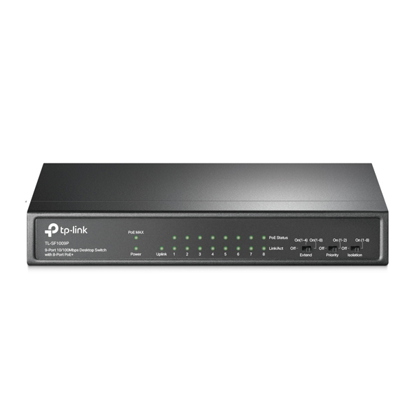 TP-Link-TL-SF1009P-9-Port-10to100Mbps-Desktop-Switch-with-8-Port-PoE+