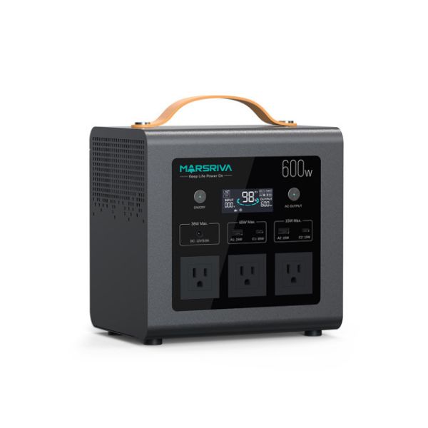 Marsriva MP6 Plus Portable Power Station (600W/512Wh) | Pure Sine Wave, LiFePO4, 4000+ Cycle Life, Built-in UPS Copy - Image 2
