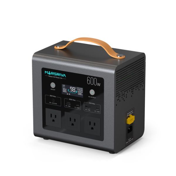 Marsriva MP6 Plus Portable Power Station (600W/512Wh) | Pure Sine Wave, LiFePO4, 4000+ Cycle Life, Built-in UPS Copy - Image 3