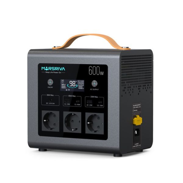 Marsriva MP6 Plus Portable Power Station (600W/512Wh) | Pure Sine Wave, LiFePO4, 4000+ Cycle Life, Built-in UPS Copy - Image 5