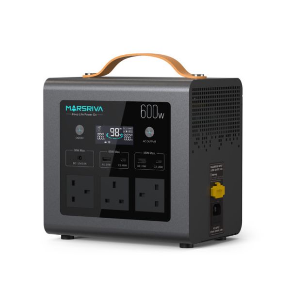 Marsriva MP6 Plus Portable Power Station (600W/512Wh) | Pure Sine Wave, LiFePO4, 4000+ Cycle Life, Built-in UPS Copy - Image 6