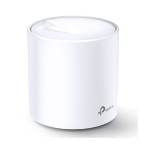 TP-Link Deco X60 AX3000 Whole Home Mesh Wi-Fi 6 System 1 Pack white unit on plain background.