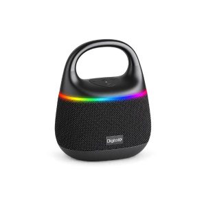 Digital X Pulse Go portable Bluetooth speaker with RGB lighting and built-in carrying handle – front view