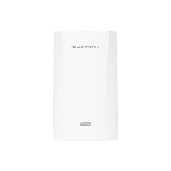 Front view of the Grandstream GWN7302 wireless access point showing its white enclosure and Wi-Fi 6 marking