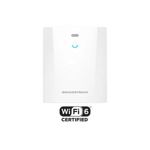 Front view of the Grandstream GWN7660ELR Wi-Fi 6 access point with Wi-Fi 6 certification logo