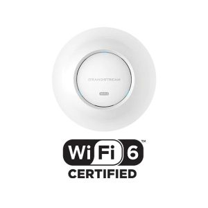 Bottom view of the Grandstream GWN7662 Wi-Fi 6 access point showing ventilation grilles, 1G and 2.5G Ethernet PoE ports, reset button, and mounting points.